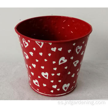 Cubo de estampado rojo